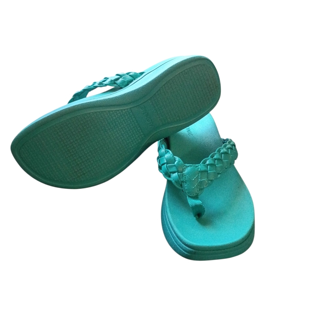 Vionic Sunrise Kenji Toe Post Platform Wedge Sand… - image 8